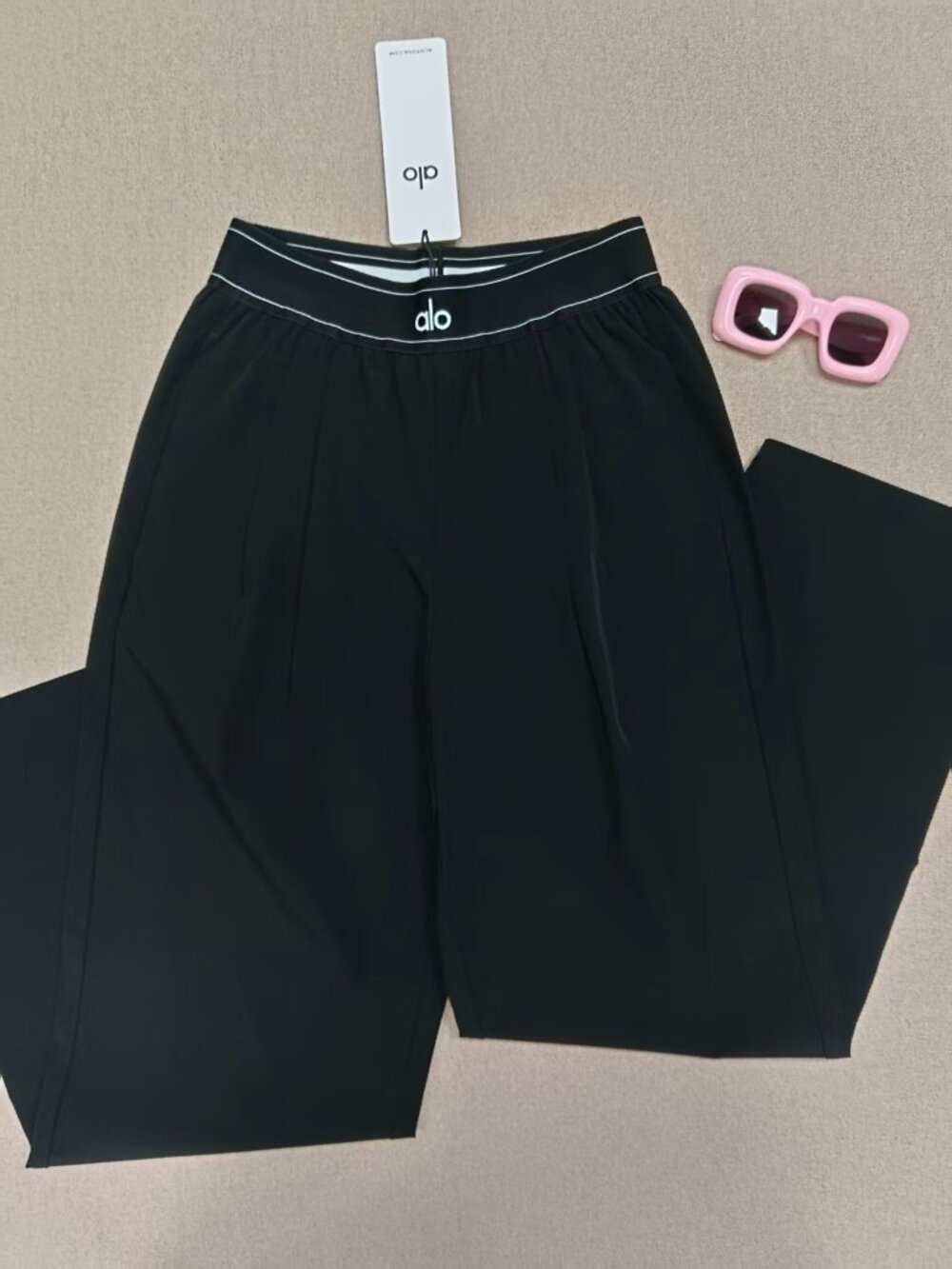 🍶ALO Yoga Suit Up Elastic Wide-Leg Trousers Regular Elevated Casual😇Versatile - Picture 5 of 8
